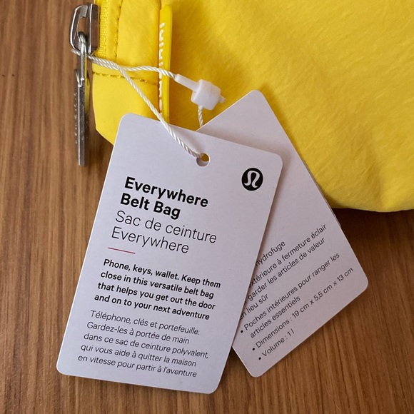 ❤️ Lululemon Utility Yellow Extended Strap Everywhere Belt Bag NWT - Picture 8 of 12